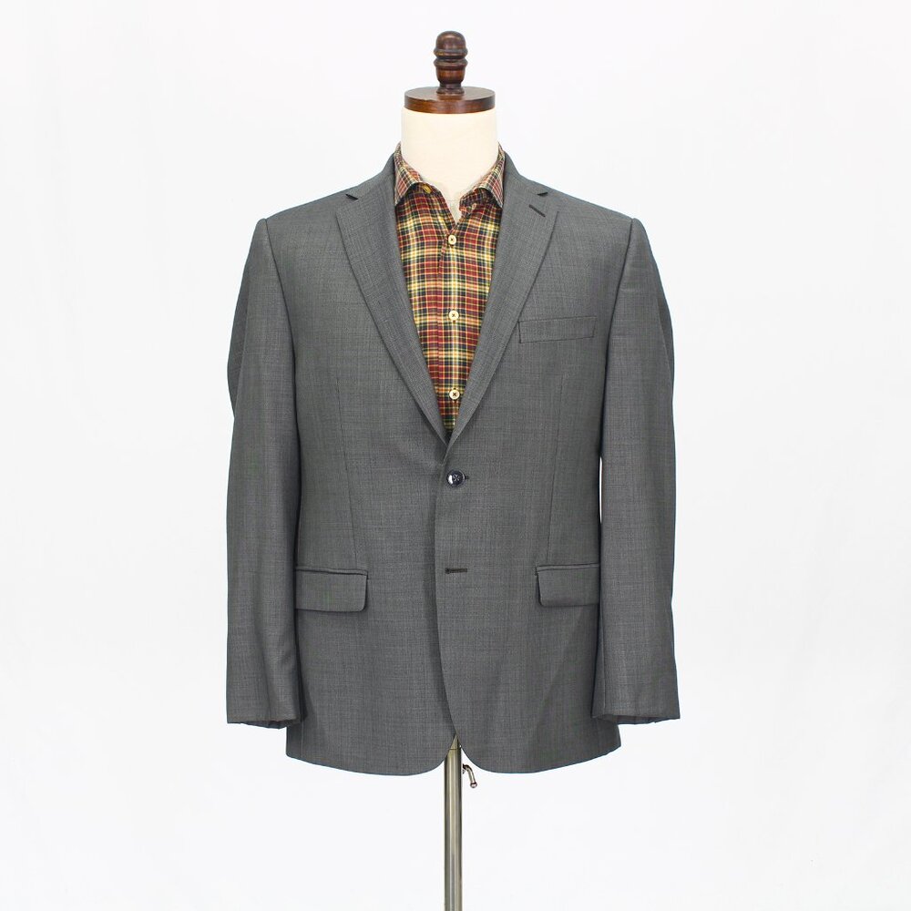 Calvin Klein 40R Gray Blazer Sport Coat Jacket 2-Button Solid T949